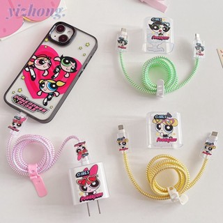 เคส TPU แบบนิ่ม ลายการ์ตูน Powerpuff Girls 1.4 เมตร สําหรับ Android Mirco-USB Type-C 1 ชิ้น