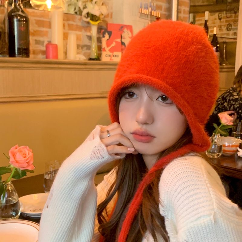 หมวกบีนนี่ ผ้าถัก สีพื้น ให้ความอบอุ่น เข้ากับทุกการแต่งกาย แฟชั่นฤดูใบไม้ร่วง และฤดูหนาว