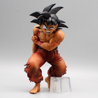 โมเดลฟิกเกอร์ PVC รูปปั้นอนิเมะดราก้อนบอล Son Goku Injured Squatting ขนาด 21 ซม. เหมาะกับของขวัญ ของเล่นสะสม สําหรับตกแต่ง