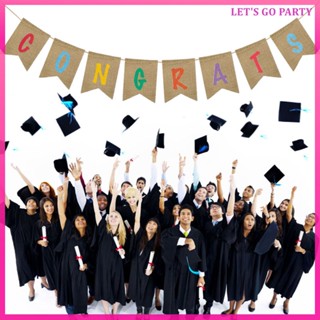 ป้ายสัญลักษณ์ Congratulations Graduation Garland Party Supplier Bunting European American uiran สําหรับตกแต่งปาร์ตี้