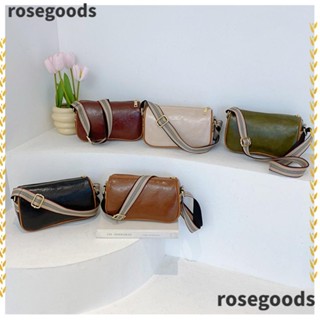 Rosegoods1 กระเป๋าสะพายไหล่ กระเป๋าถือ หนัง PU ทรงโท้ท จุของได้เยอะ สีพื้น สไตล์คลาสสิก สําหรับสตรี