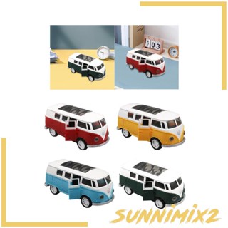 [Sunnimix2] โมเดลรถบัสอัลลอย สเกล 1/32 12.5x4.8x5.5 ซม. พร้อมประตูเปิดได้ ของเล่นเสริมการเรียนรู้ สําหรับเด็กผู้ชาย และเด็กผู้หญิง