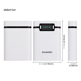 &lt;Dobetter&gt; เคสแบตเตอรี่เปล่า แบบพกพา 4x18650 USB 5V 25A DIY