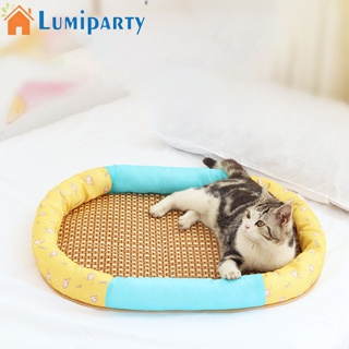 Lumiparty เบาะที่นอน หมอนรองนอน ระบายอากาศ ทรงวงรี กันลื่น ฤดูร้อน สําหรับสัตว์เลี้ยง สุนัข