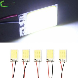 แผงไฟ LED COB 18 ดวง สีขาว T10 สําหรับติดรถยนต์ 5 ชิ้น