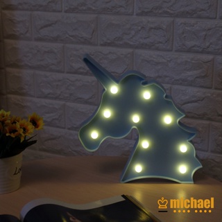 【MC】ไฟกลางคืน Led รูปยูนิคอร์น 3D สําหรับตกแต่งห้องนอนเด็ก