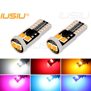 Iusiu หลอดไฟเลี้ยว LED T10 3030 6SMD 194 168 W5W 12V สําหรับติดป้ายทะเบียนรถยนต์ รถจักรยานยนต์