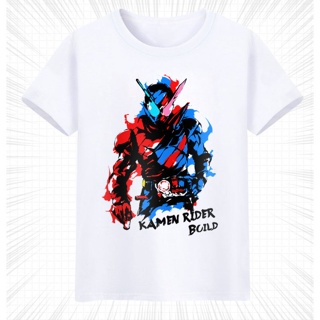 เสื้อยืดแขนสั้นเสื้อยืดแขนสั้น พิมพ์ลายกระต่าย Kamen rider buildS-5XL