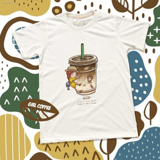 Coffee Girl &amp; Boy เสื้อยืด คุณภาพ เสื้อคู่ ลายกอดกาแฟ