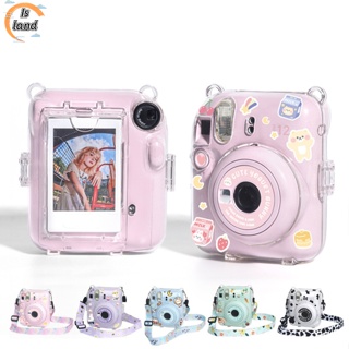 【IS】เคสกล้อง คริสตัล กันรอยขีดข่วน พร้อมสายคล้อง สําหรับ Instax Mini 12