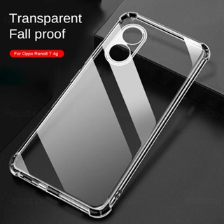 For Oppo Reno8 T reno 8t 4G 5G Case Transparent Soft Silicone Airbags Camera Protection Shockproof Back Coverl