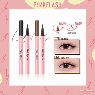 Pinkflash อายไลเนอร์ กันน้ํา แห้งเร็ว ดินสอเขียนขอบตา เรียบเนียน ติดทนนาน อายไลเนอร์สี กันเหงื่อ [prettylady]