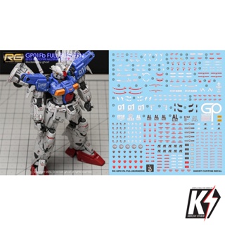 Waterdecal CG RG GP01Fb Fullburnern #ดีคอลน้ำสำหรับติดกันพลา กันดั้ม Gundam พลาสติกโมเดลต่างๆ