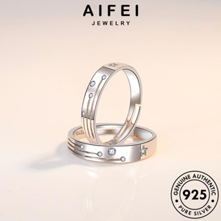 AIFEI JEWELRY เครื่องประดับ Silver ดาวตกแฟชั่น เครื่องประดับ แฟชั่น ต้นฉบับ แหวน แท้ เกาหลี 925 เงิน คู่รัก R101