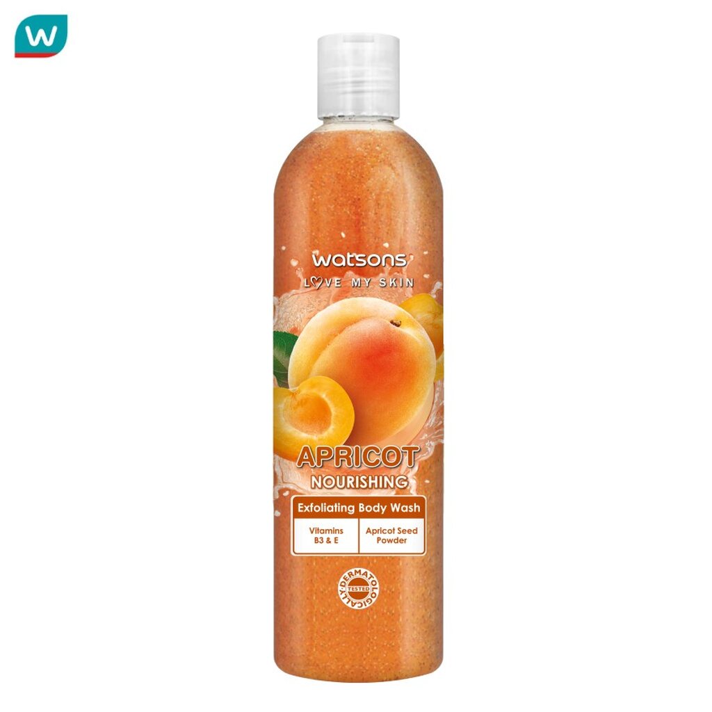 Watsons วัตสัน แอปริคอต เอ็กซ์โฟลิเอตติ้ง บอดี้ วอช 410กรัม.