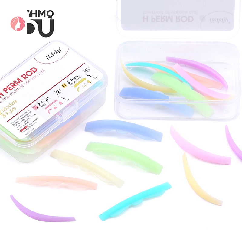 8 คู่ Lash Dinning Pads ซิลิโคน Lash Dinning Curlers Reusable Lash Lifting แผ่นป้องกันสําหรับ Long-l