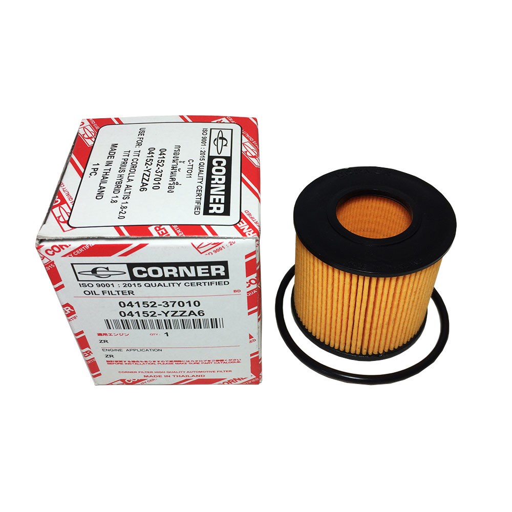 กรองน้ำมันเครื่อง Corner Toyota Altis 08&14, Vios 14, New Yaris 1.2 04152-37010