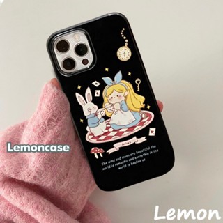 [Lemon] เคสโทรศัพท์มือถือ ลายการ์ตูนกระต่ายอลิซน่ารัก สําหรับ 14pro 14promax 13 13pro 13promax 11 12 12pro 12promax XR XSMAX 7P 8P