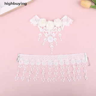 [highbuying] วินเทจ คลาสสิก โกธิค รอยสัก ลูกไม้ โช้กเกอร์ สําหรับผู้หญิง สีดํา คริสตัล จี้ เสน่ห์ ใหม่ พร้อมส่ง