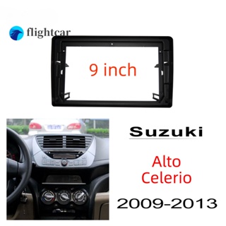 แผงเครื่องบินสเตอริโอรถยนต์ 2din สําหรับ Suzuki Alto Celerio 2009-2013 9 นิ้ว