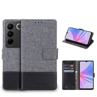 เคสโทรศัพท์มือถือหนัง PU ฝาพับ พร้อมช่องใส่บัตร และขาตั้ง สําหรับ Vivo V27 V29 Pro V27E Y35 Y22S Y22 Y16 Y02S V27Pro 5G case เคส