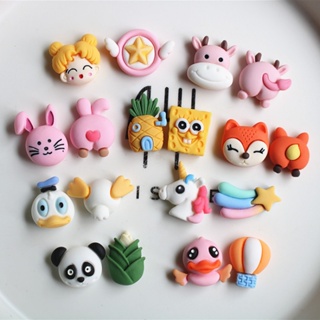 10 ชิ้น การ์ตูนสัตว์ วัว ความงาม เด็กผู้หญิง เรซิ่น หลังแบน Diy ครีมเจล เคสโทรศัพท์ กิ๊บติดผม อุปกรณ์ขวดน้ํา