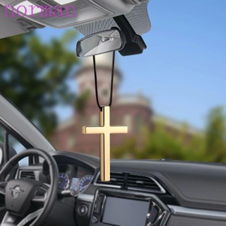 NORMAN Gifts Metal Cross Auto Decoration Metal Pendant Jesus Christian Car Styling Accessories Hanging Pendant Ornament Interior Accessories Fashion Rearview Mirror Car Pendant/Multicolor