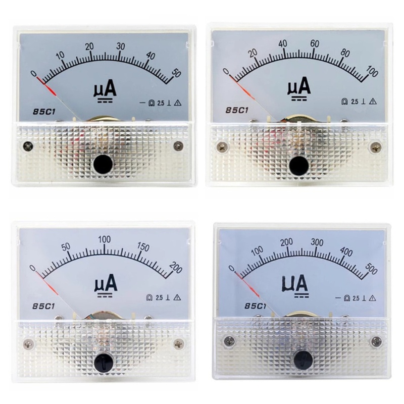 Pcf* แผงมิเตอร์แอมมิเตอร์ แอมป์มิเตอร์อนาล็อก ทรงสี่เหลี่ยมผืนผ้า 50uA 100uA 200uA 500uA สําหรับบ้าน