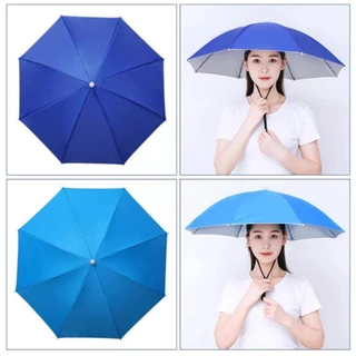 ☔หมวกร่ม☔ รมกันยูวี ใส่ง่าย กันฝนกันแดด ใช้ได้ทั้งผู้ใหญ่และเด็ก แบบพับ แข็งแรงทนทาน เส้นผ่าศูนย์กลาง 69cm