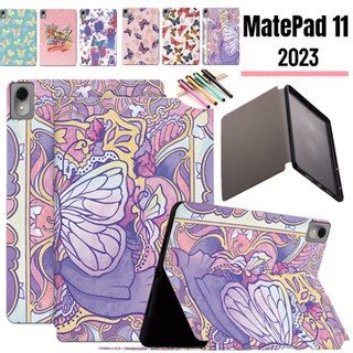 Folio เคสหนัง ฝาพับ ลายการ์ตูนน่ารัก กันกระแทก สําหรับ HUAWEI MatePad 11 นิ้ว 2023