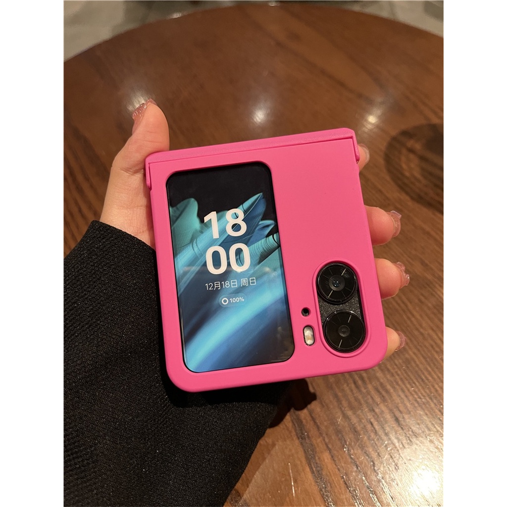 เคสโทรศัพท์มือถือ แบบฝาพับ กันกระแทก สีแคนดี้ หรูหรา เรียบง่าย สําหรับ OPPO Find N3 Flip findn2 Flip Find N2 ราคา ถูกที่สุด ดีลบีเคเค แกลเลอรีภาพที่ 2