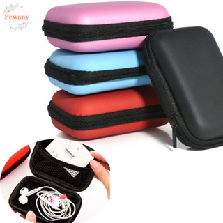 PEWANY Portable HDD Bag Multifunction Zipper Pouch EVA Storage Box Earphone Box Cover External Drive Protector HDD Carry Case 2.5" Hard Disk Case/Multicolor