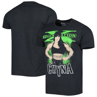 ใหม่ เสื้อยืดลําลอง แขนสั้น พิมพ์ลายกราฟิก WWE Trish Stratus Legends Chyna Legends สีดํา สําหรับผู้ชาย 2023