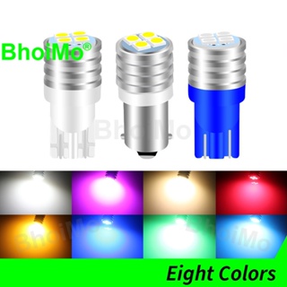 Bhoimo หลอดไฟ LED T10 W5W 4SMD BA9S T4W 194 168 3030 DC12v สําหรับติดป้ายทะเบียนรถยนต์ รถจักรยานยนต์