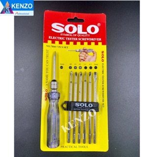 SOLO ไขควงวัดไฟ เปลี่ยนหัวได้ 7ตัวชุด Solo No.7000 S TOOLS