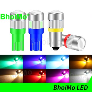 Bhoimo 2022 ใหม่ หลอดไฟ LED BA9S T4W 6SMD T10 W5W 194 168 5630 ติดป้ายทะเบียนรถยนต์ DC12V