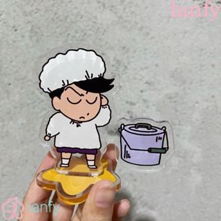 Lanfy โมเดลฟิกเกอร์อะคริลิคใส รูปการ์ตูนชินจัง สองด้าน สําหรับตกแต่งภายในรถยนต์