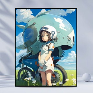 Nong Yang-30*40cm-Healing Girl-Hayao Miyazaki-ชุดภาพสีน้ำมันดิจิตอล-ภาพวาดตกแต่งผนัง-ภาพสีน้ำมันดิจิตอล-ภาพสีน้ำมันดิจิตอลบนผ้าใบ