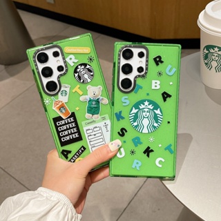 【Green Coffee】casetify เคสโทรศัพท์มือถือ Tpu แบบนิ่ม กันกระแทก ลายกากเพชร คุณภาพสูง สําหรับ Samsung s23ultra s23 s23+ s22ultra