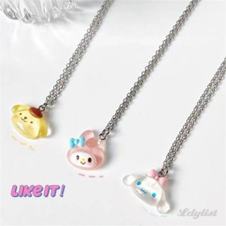 ღ Sanrio สร้อยคออุปกรณ์ตกแต่งการ์ตูน Cinnamoroll Kuromi Melody Purin Soft Girl Ins นักเรียนแฟน Collarbone Chain สาวหวานของขวัญ