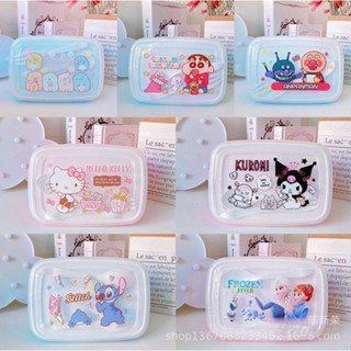 ღ Sanrio กล่องอาหารกลางวันการ์ตูน Kuromi Cinnamoroll ไมโครเวฟความร้อนกล่องเก็บสดตู้เย็นการจำแนกอาหารกล่องถนอมอาหาร