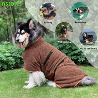 INSTORE Pet Bathrobe Absorbent Fast Dry Medium Large Dog Pet Supplies Bath For Small Pet Clothes