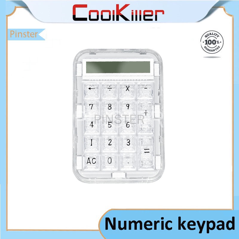 Coolkiller Small Number Mechanical Keyboard Polar Bear Transparent Calculator Rechargeable Portable 