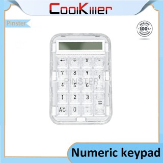 Coolkiller เครื่องคิดเลขคีย์บอร์ด แบบใส รูปหมีขั้วโลก ขนาดเล็ก แบบพกพา ชาร์จได้