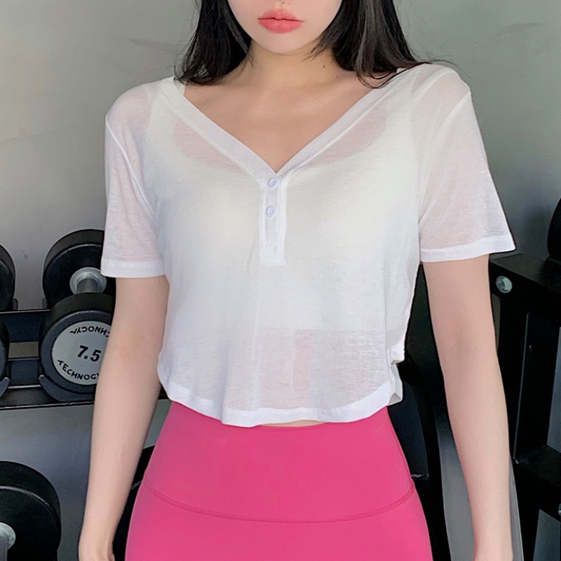 【Yogaheal】เสื้อกีฬาแขนสั้น แบบนิ่ม ระบายอากาศได้ดี เหมาะกับเล่นโยคะ สําหรับผู้หญิง