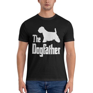 เสื้อยืด พิมพ์ลาย The Dogfather West Highland สีขาว แฟชั่นสําหรับผู้ชาย