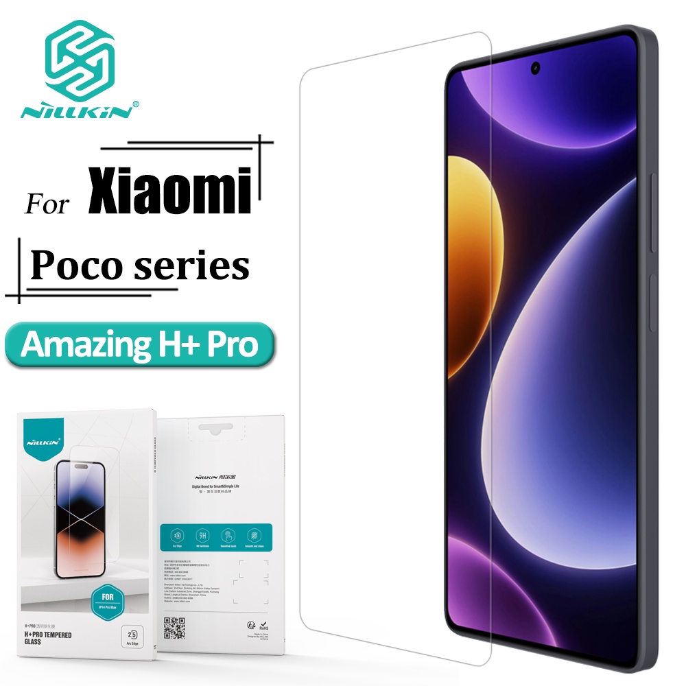 Nillkin H + Pro กระจกนิรภัยสําหรับ Poco F6 Pro F5 Pro F5 X5 Pro X4 Pro ป ้ องกันแสงสะท ้ อนโปร ่ งใส 0.2 มม.9H ป ้ องกันการระเบิดป ้ องกันหน ้ าจอ