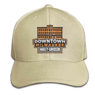 หมวกกอล์ฟ ลายโลโก้ Downtown Milwaukee Harley Davidson สามารถปรับได้ สําหรับผู้ชาย และผู้หญิง
