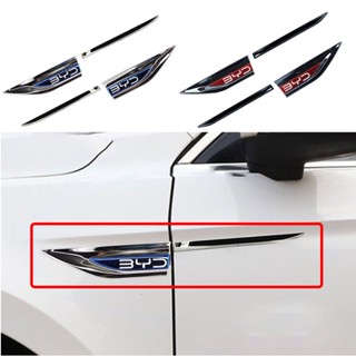 Byd ป้ายฉลากด้านข้างบังโคลนรถยนต์ สเตนเลส อุปกรณ์เสริม สําหรับ BYD Atto 3 Seal Dolphin 1 ชุด