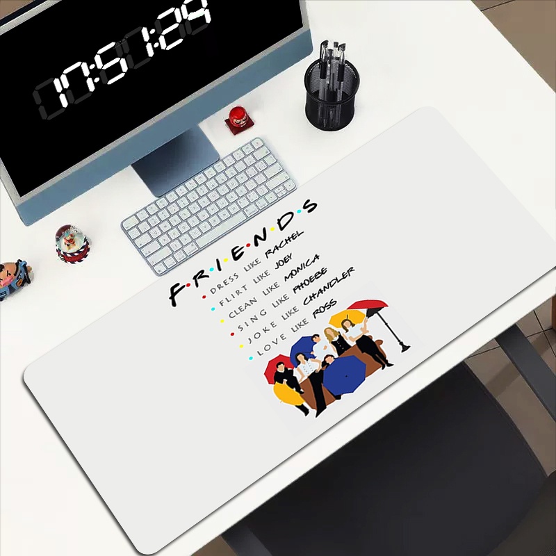 Friends TV Show Gaming Mouse Pad คีย์บอร์ด Gamer อุปกรณ์เสริมคอมพิวเตอร์ Mousepad เสื่อกันลื่น Deskm
